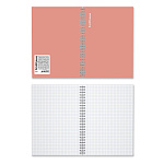 ТЕТРАДЬ 120 Л, А5, КЛ. ERICHKRAUSE VANILLA, ПЕРСИКОВЫЙ, ГЛЯНЦ. ЛАМ. ТИСН. ЛЕН, НА СПИРАЛИ /2/8/