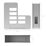 ЛОТОК ВЕРТ. ERICHKRAUSE TECHNO 75 ММ, СЕРЫЙ /16/ РФ