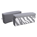 Пенал квадро с двумя отделениями ErichKrause 210x100x50мм Light Grey Zebra