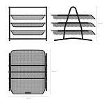 ЛОТОК ГОРИЗ. 3 УРОВНЯ, ERICHKRAUSE, СЕТЧАТЫЙ-МЕТАЛЛ, ЧЕРНЫЙ /12/