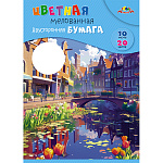 БУМАГА ЦВЕТНАЯ A4, 10 Л, 20 ЦВ. ЦВЕТОЧНЫЙ ГОРОД, ДВУХСТОРОН. МЕЛ. /100/