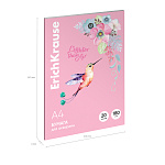 БУМАГА Д/АКВАРЕЛИ А4, 20 Л, ERICHKRAUSE КОЛИБРИ, БЕЛЫЙ, В ПАПКЕ /30/ РФ