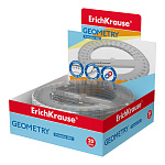 ТРАНСПОРТИР 12 СМ, 360 ГРАДУСОВ, ERICHKRAUSE CLEAR, ПРОЗРАЧНЫЙ /20/240/ РФ