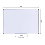 ДОСКА МАГНИТНО-МАРКЕРНАЯ 60*90 СМ, ХАТБЕР, ПОЛОЧКА ДЛЯ АКСЕССУАРОВ /6/