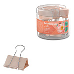 зажим д/бумаг 32 мм/09 шт erichkrause pastel bloom, персиковый /96/