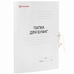 ПАПКА ДЛЯ БУМАГ НА ЗАВЯЗКАХ, 320 Г/М, BRAUBERG, МЕЛ. /25/150/