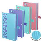 ПАПКА НА 04 ОТДЕЛА, НА КНОПКЕ, ERICHKRAUSE DIAGONAL PASTEL, 0,6 ММ, ПЕРФ. АССОРТИ /4/64/ РФ