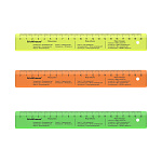 ЛИНЕЙКА 20 СМ, ERICHKRAUSE NEON, ПЛАСТ. ЕД. ИЗМЕРЕНИЯ, АССОРТИ, ДИСПЛЕЙ /45/900/ РФ