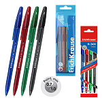 РУЧКА ШАР. ERICHKRAUSE R-301 ORIGINAL STICK, 0,7, НАБОР 04 ЦВ. /12/288/