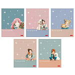 ТЕТРАДЬ 48 Л, А5, КЛ, ХАТБЕР. ПУШИСТЫЕ ОБЪЯТИЯ, НА СКОБЕ /5/60/