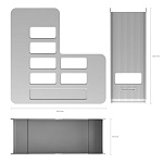 ЛОТОК ВЕРТ. ERICHKRAUSE TECHNO 100 ММ, СЕРЫЙ /1/12/ РФ