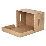 короб архивный brauberg делопроизводство, 235*325*180мм, гофрокартон, с крышкой /25/