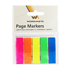 ЗАКЛАДКИ 12*45 ММ WORKMATE, 05ЦВ/25Л, САМОКЛ. НЕОН /30/540/