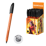 РУЧКА ШАР. ERICHKRAUSE U-108 ORANGE STICK 1.0 ULTRA GLIDE TECHNOLOGY, ЧЕРНЫЙ /50/200/2400/
