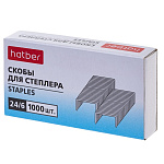 СКОБЫ №24/6 ХАТБЕР, ОЦИНКОВАННЫЕ, 1000 ШТ, К/К /10/500/