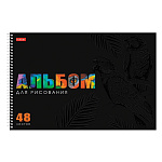АЛЬБОМ Д/РИС. 48 Л. А4, ХАТБЕР. ЖИВОЙ ПРИНТ, МЕЛ. ОБЛ. МАТ. ЛАМ. 3D ЛАК, СПИРАЛЬ /4/32/