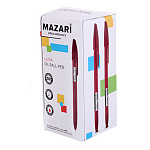РУЧКА ШАР. MAZARI ULTRA, 1,0 ММ, КОРПУС ЦВЕТ. ИГОЛЬЧАТЫЙ, ЧЕРНИЛА МАСЛ. КРАСНЫЙ /50/2400/