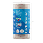 Клейкая лента ErichKrause Clear, прозрачная, 24ммх20м (в пленке по 4 шт.)