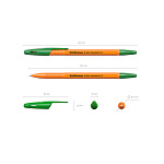 РУЧКА ШАР. ERICHKRAUSE R-301 ORANGE 0,7 STICK, ЗЕЛЕНЫЙ /50/400/3200/