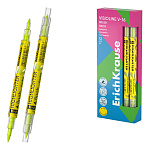 МАРКЕР ТЕКСТ. ERICHKRAUSE VISIOLINE V-16 BRUCH NEON, ДВУХСТОРОН. ЖЕЛТЫЙ /12/144/1728/