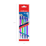 РУЧКА ШАР. ERICHKRAUSE R-301 NEON STICK, 0,7 ММ, НАБОР 04ШТ, СИНИЙ, ПАКЕТ /24/288/