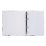 ТЕТРАДЬ 120 Л, А5, ХАТБЕР. MARBLE WHITE, ГЛЯНЦ. ЛАМ. НА КОЛЬЦАХ /8/