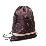 Мешок для обуви ErichKrause с карманом на молнии 500x410мм Black Style