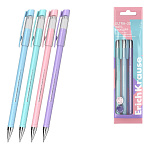Набор из 4 ручек шариковых ErichKrause ULTRA-30 Stick&Grip Pastel 0.7, Super Glide Technology, цвет чернил синий (в пакете)