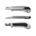 НОЖ КАНЦЕЛЯРСКИЙ 18.0 ММ. ERICHKRAUSE, МЕТАЛЛ. БЛИСТЕР /12/96/