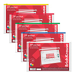 КОНВЕРТ ПЛАСТ. НА МОЛНИИ, А5, ERICHKRAUSE ZIP PCKET, 0,14 ММ, ПЛОТ, ПРОЗР. /12/240/