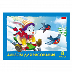 АЛЬБОМ Д/РИС. 08 Л. А4, ХАТБЕР. ВЕСЕЛЫЕ КАРТИНКИ, НА СКОБЕ /12/120/