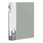 ПАПКА С ФАЙЛАМИ НА 100 КАРМАНОВ. БЮРОКРАТ, 0,8 ММ, ТОРЦ. КАРМАН, БУМ. ВСТАВКА, СЕРЫЙ /18/1508787/РФ