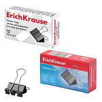ЗАЖИМ Д/БУМАГ 19 ММ/12 ШТ ERICHKRAUSE, ЧЕРНЫЙ /12/300/