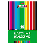БУМАГА ЦВЕТНАЯ A4, 10 Л, 10 ЦВ. ХАТБЕР. CREATIVE SET, МЕЛ. В ПАПКЕ /35/