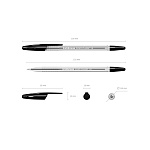 РУЧКА ШАР. ERICHKRAUSE R-301 CLASSIC 1,0 STICK, ЧЕРНЫЙ /50/400/