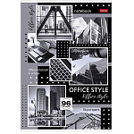 ТЕТРАДЬ 96 Л, А4, КЛ. ХАТБЕР. OFFICE STYLE, ВЫБ. ЛАК, НА СКОБЕ /3/24/ РФ