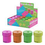 ТОЧИЛКА ПЛАСТ. ERICHKRAUSE FLASK, NEON, С КОНТЕЙНЕРОМ, АССОРТИ, ДИСПЛЕЙ /12/240/ РФ