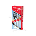 РУЧКА ШАР. ERICHKRAUSE ULTRA L-30, МЕТАЛ. НАКОН, РЕЗ. ЧЕРНЫЙ /12/144/