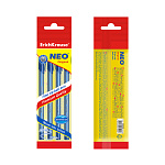 Набор из 4 ручек шариковых ErichKrause Neo® Stick Original 0.7, Super Glide Technology, цвет чернил синий (в пакете)