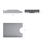 ЛОТОК ГОРИЗ. 2-ОЙ ERICHKRAUSE OFFICE, СЕРЫЙ, МОНОЛИТ /1/10/ РФ