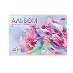 АЛЬБОМ Д/РИС. 40 Л. А4, ХАТБЕР. ГРАЦИЯ ЦВЕТОВ, НА СКОБЕ /5/35/ РФ