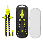 чертежный набор 02 пред, erichkrause accent, желтый, пенал /12/144/