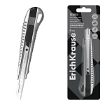 НОЖ КАНЦЕЛЯРСКИЙ 0.9 СМ. ERICH KRAUSE FERRO, МЕТАЛЛ. БЛИСТЕР /24/144/