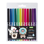 ФЛОМАСТЕРЫ НАБ. 12 ЦВ. ХАТБЕР ЭКО. КОФЕЙНЫЕ КОТЫ, БЛИСТЕР, Е/П /12/