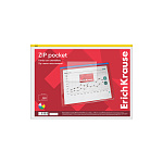 КОНВЕРТ ПЛАСТ. НА МОЛНИИ, А4, ERICHKRAUSE ZIP POCKET, 0,14 ММ. ПЛОТ, ПРОЗР. /12/240/480/