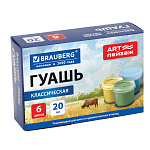 КРАСКИ ГУАШ. 06 ЦВ. 20 МЛ. BRAUBERG ART ПЕЙЗАЖ /24/
