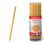 КАРАНДАШ Ч/Г ERICHKRAUSE AMBER 100, HB, ЖЕЛТЫЙ, ТУБУС /42/252/2016/