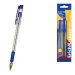 Набор из 3 ручек шариковых ErichKrause ULTRA-30 Gold Stick&Grip Classic 0.7, Super Glide Technology, цвет чернил синий (в пакете)