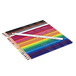 КАРАНДАШИ ЦВ. 24 ШТ, ХАТБЕР. ART-TIME, ПЛАСТ. ТРЕХГРАН. СТИРАЕМ. ЗАТОЧЕН. +КАРАНДАШ-ЛАСТИК,К/К/6/72/