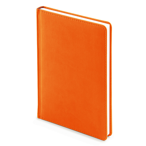 ЕЖЕДНЕВНИК НЕДАТИР, A5+, VELVET, ОРАНЖЕВЫЙ ФЛУОР /12/